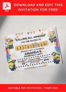 Despicable Me Birthday Invitation