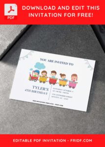 6 15 - Images of (Free PDF Invitation) Boarding Train Birthday Invitation - Template no. 5