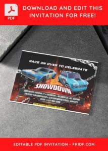 6 19 - Images of (Free PDF Invitation) Fire Sparks Hot Wheels Birthday Invitation - Template no. 5