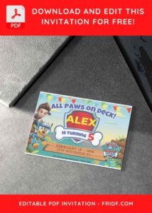 6 4 - Images of (Free PDF Invitation) PAW Patrol Fiesta Birthday Invitation - Template no. 5