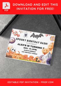 Kids Invitation With Halloween Theme