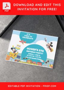 6 8 - Images of (Free PDF Invitation) Mickey Funhouse Kids Birthday Invitation - Template no. 5