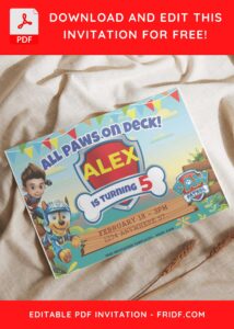 7 4 - Images of (Free PDF Invitation) PAW Patrol Fiesta Birthday Invitation - Template no. 4