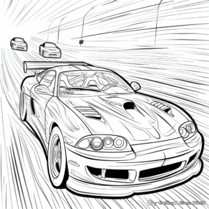 Two Fast Coloring Page Image