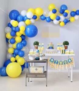 Minions Yellow And Blue Balloon Garland Arch