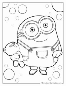 Minions DIY Coloring Page Image