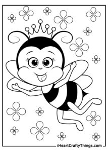 Bee Coloring Page Image