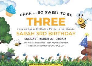 Bee Birthday Invitation