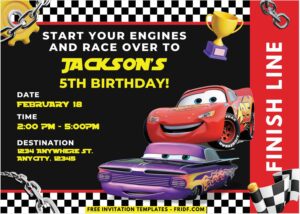 Cars B - Images of (Free PDF Invitation) Race Over Disney Cars Birthday Invitation - Template no. 2