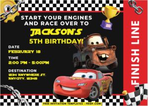 Cars C - Images of (Free PDF Invitation) Race Over Disney Cars Birthday Invitation - Template no. 1