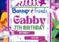 FREE Editable Barney and Friends Birthday Invitations