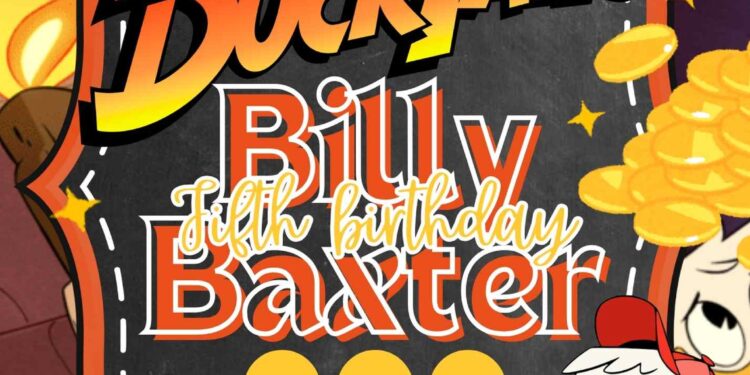 FREE Editable DuckTales Birthday Invitations