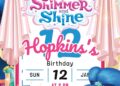 FREE Editable Shimmer and Shine Birthday Invitations