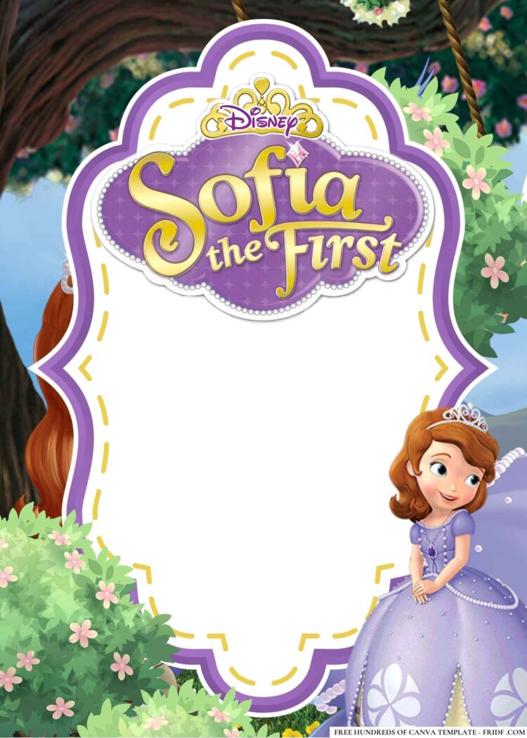 FREE Editable Sofia The First Birthday Invitations - FRIDF