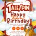 FREE Editable TailSpin Birthday Invitations