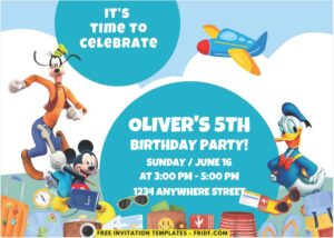 Mickey Mouse A - Images of (Free PDF Invitation) Mickey Funhouse Kids Birthday Invitation - Template no. 3