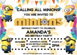 Minions Birthday Invitation 