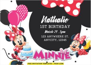 Minnie Mouse Birthday Invitation 