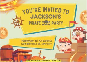 Pirate C - Images of (Free PDF Invitation) Swashbuckler Pirate Kids Birthday Invitation - Template no. 1