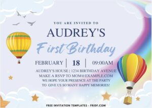 Free Hot Air Balloon Invitation