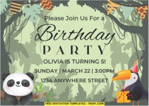 Party Animals Birthday Invitation 