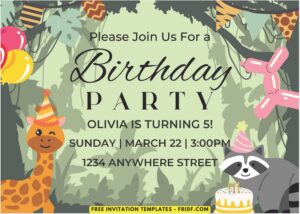 Baby Animals Birthday Invitation 