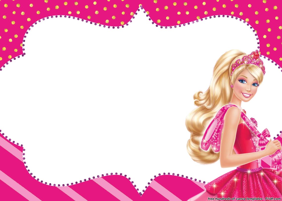 FREE Editable Barbie Invitation Template