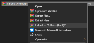 Preview Of Extracting Files