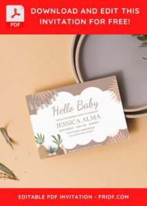 Hello Baby Boho Invitation