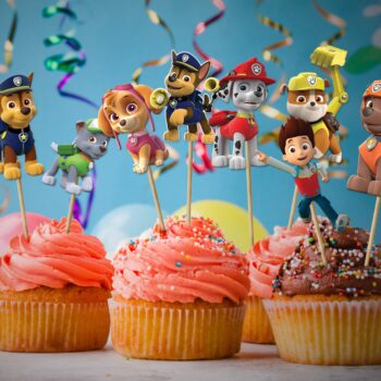 PAW Patrol Birthday Cupcake With Awesome PAW Patrol Characters Cupcake Toppers