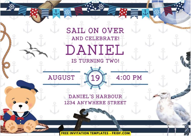 Sailor Baby Shower Invitation