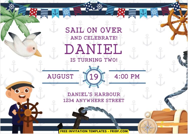 Sailor 1st Birthday Invitation