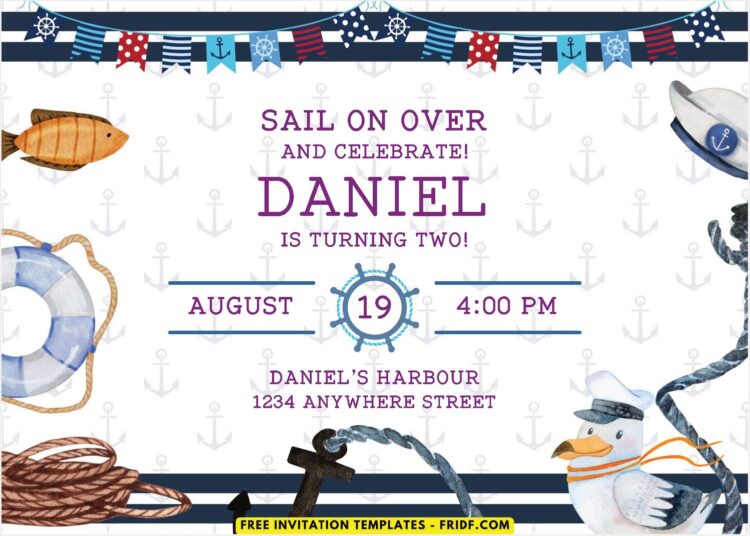 Sailor Birthday Invitation