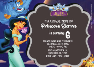 ( FREE Editable PDF ) Magical Aladdin Birthday Invitation Templates