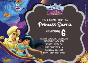 ( FREE Editable PDF ) Magical Aladdin Birthday Invitation Templates