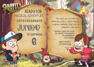 ( FREE Editable PDF ) Solve Mystery With Gravity Falls Birthday Invitation Templates