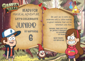 ( FREE Editable PDF ) Solve Mystery With Gravity Falls Birthday Invitation Templates