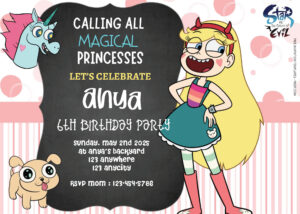 ( FREE Editable PDF ) Star Vs The Forces Of Evil Birthday Invitation Templates