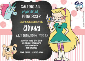 ( FREE Editable PDF ) Star Vs The Forces Of Evil Birthday Invitation Templates