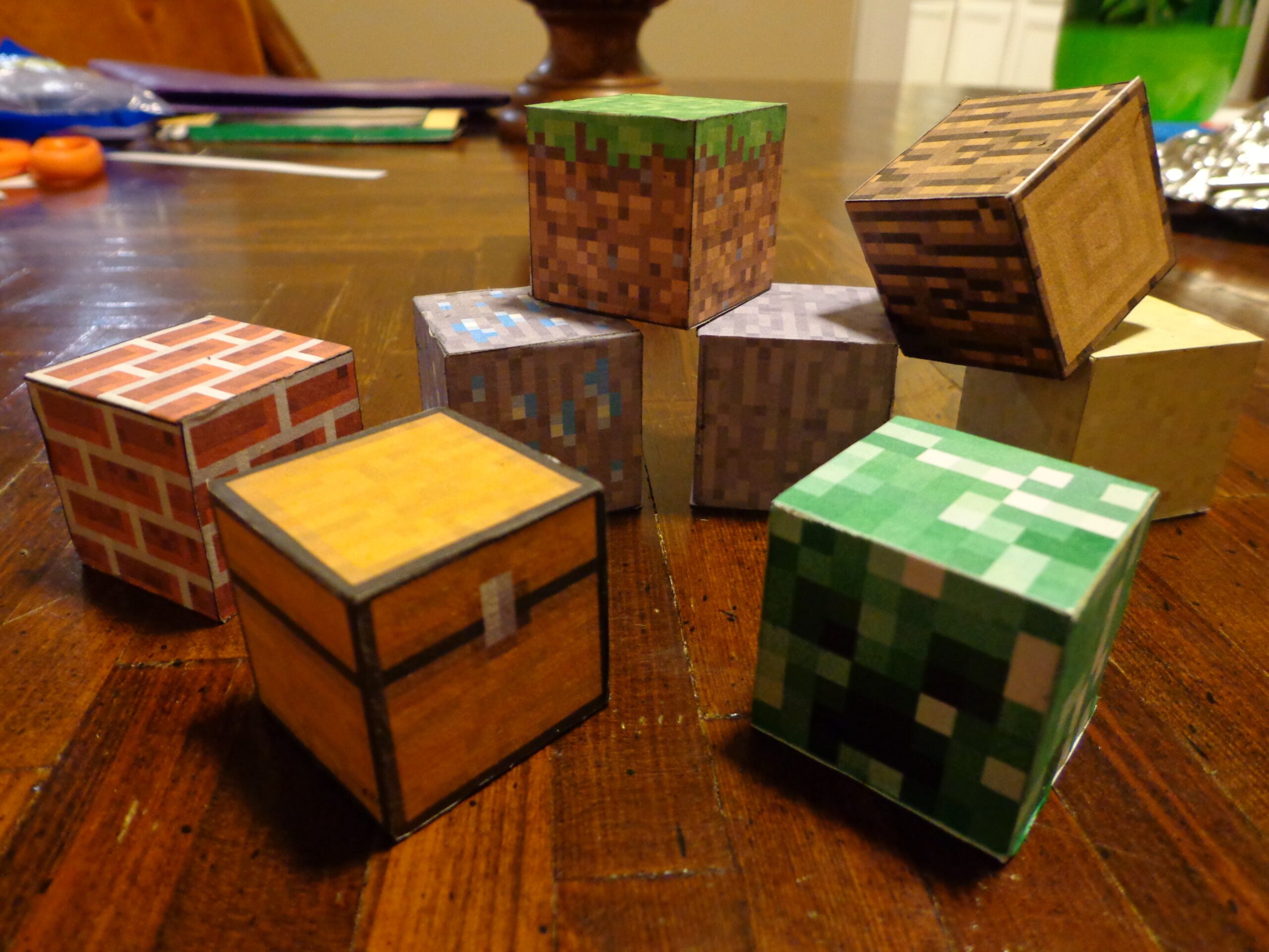 DIY Cardboard Minecraft Blocks