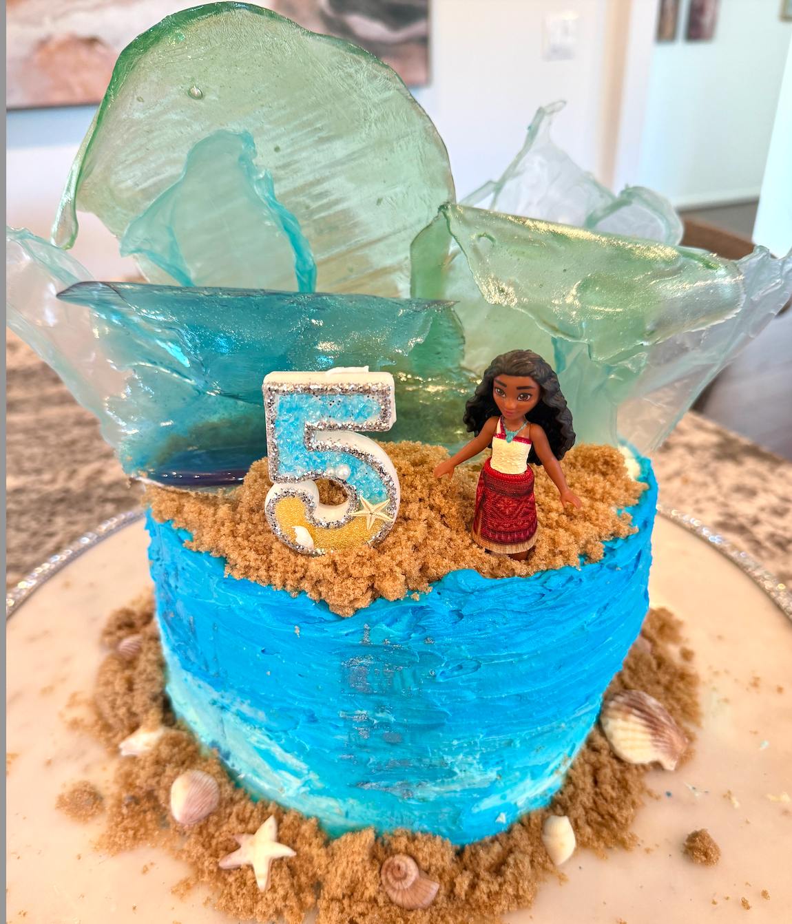 Moana Ombre Ocean Birthday Cake