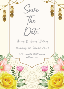 (FREE Editable PDF) Mosaic And Floral Wedding Invitation Templates