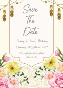 (FREE Editable PDF) Mosaic And Floral Wedding Invitation Templates