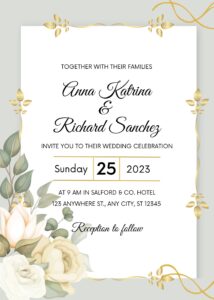 (FREE Editable PDF) Soft Cotton Spring Floral Wedding Invitation Templates