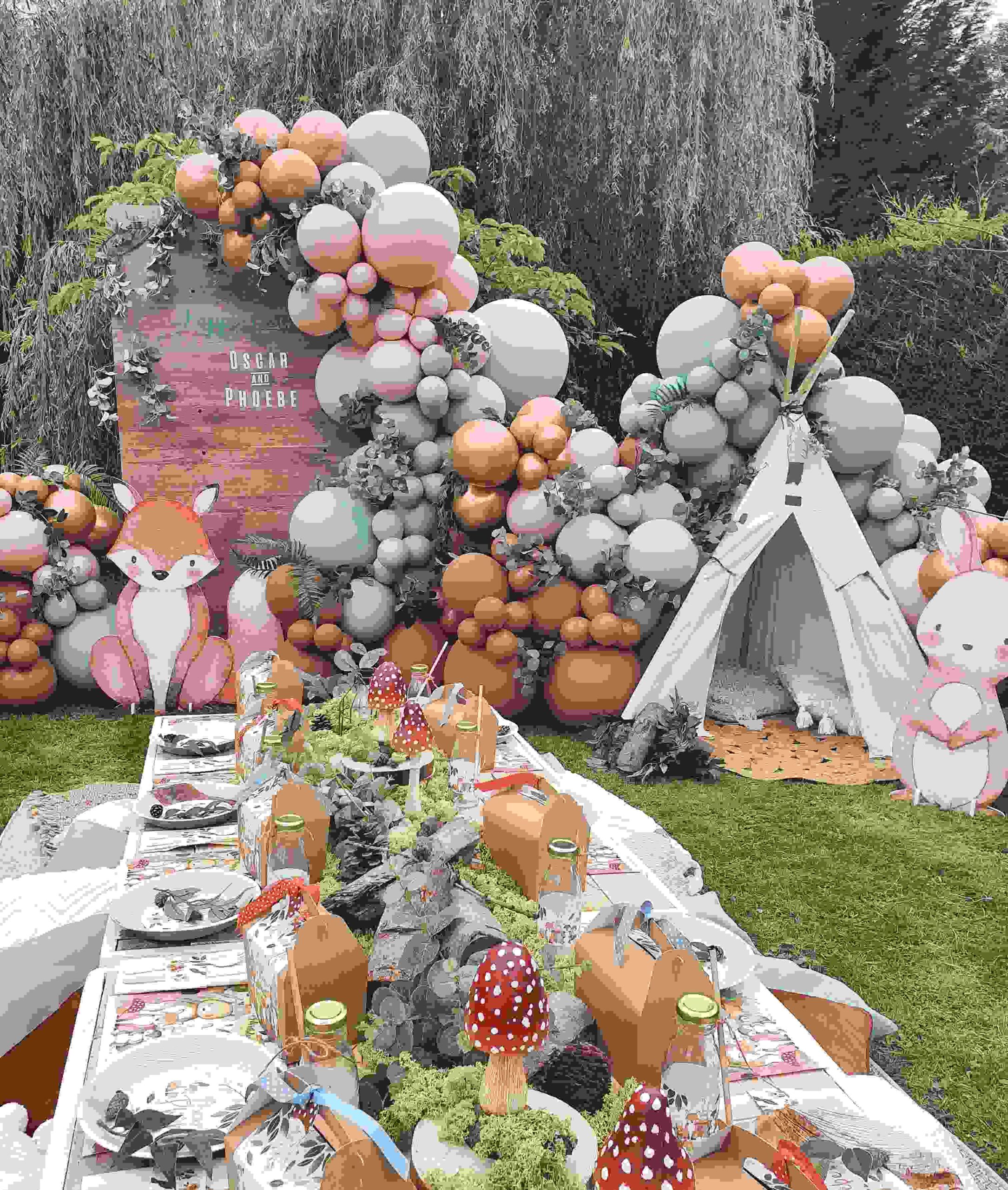 Backyard Woodland Baby Animals Birthday party