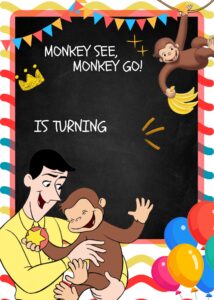 FREE Editable Canva - 7+ Ever Curious George Birthday Invitation templates