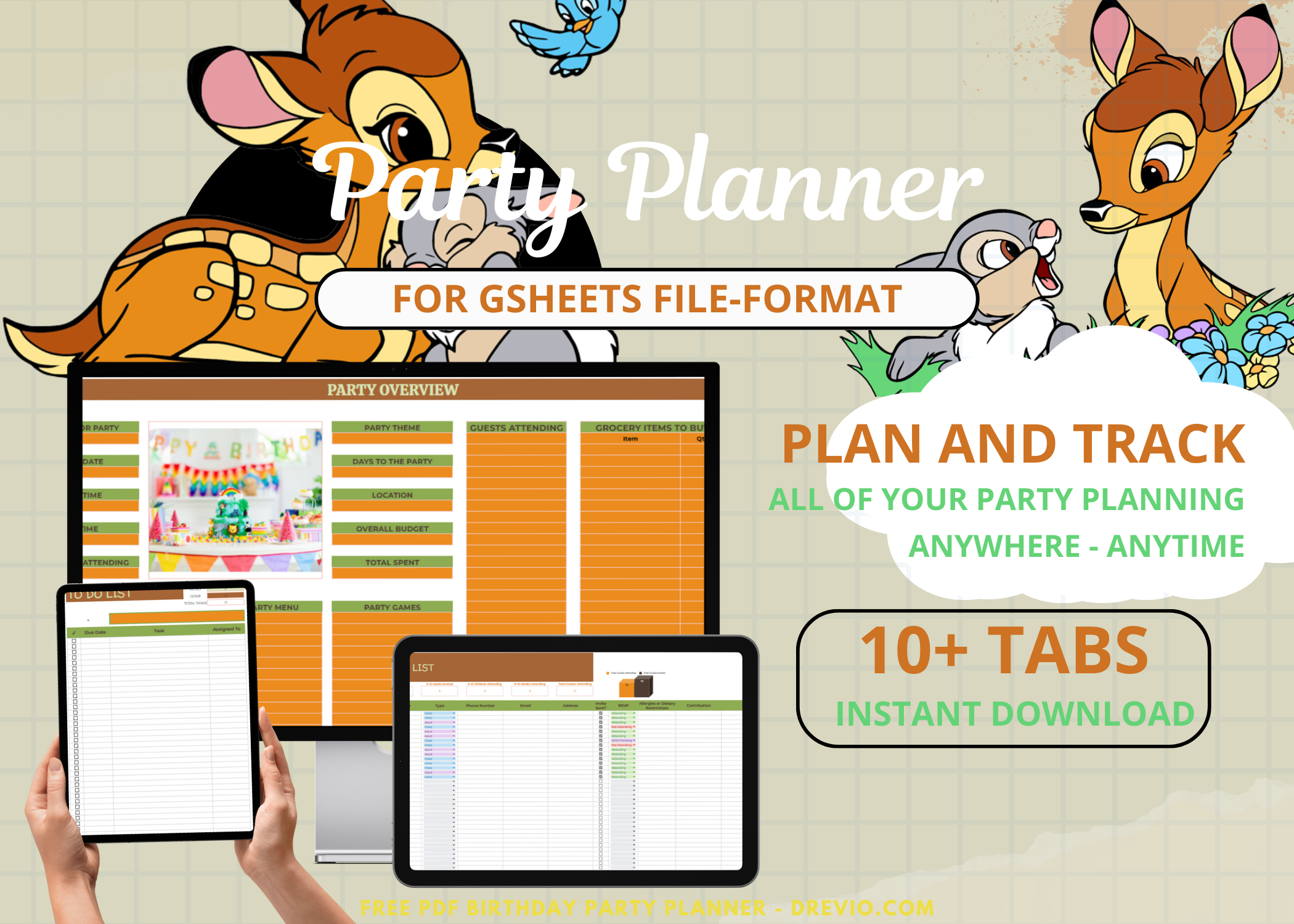 Bambi Birthday Party Planner