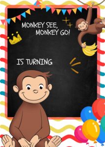 FREE Editable Canva - 7+ Ever Curious George Birthday Invitation templates