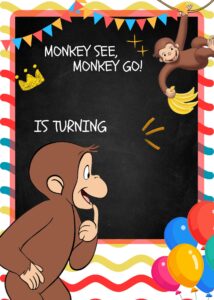 FREE Editable Canva - 7+ Ever Curious George Birthday Invitation templates