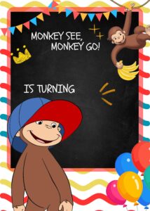 FREE Editable Canva - 7+ Ever Curious George Birthday Invitation templates